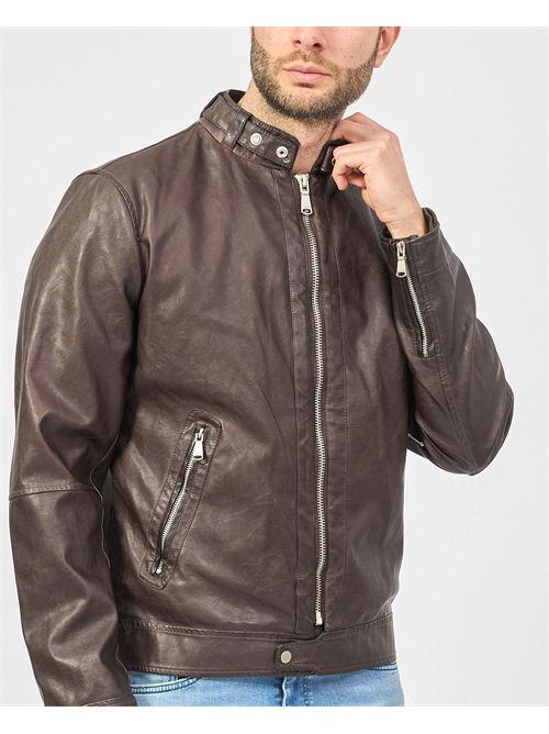 Yes Zee Men's Leather Jacket YES ZEE | J540-G5000232